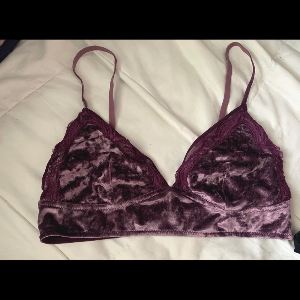 Soma purple velvet bralette